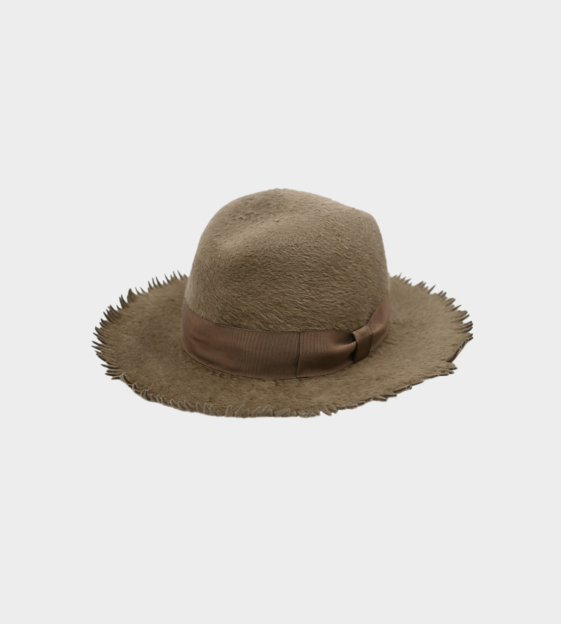 Kijima Takayuki - Fringe Detail Rabbit Felt Hat Camel