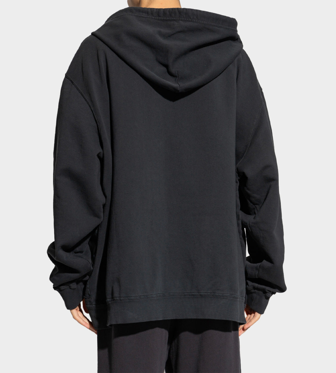 Zip-UP Patch Hoodie Blk