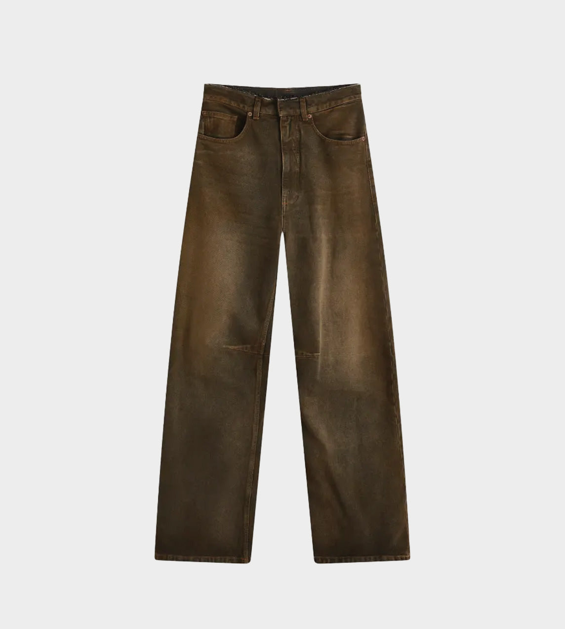 Brown Acid-wash Jeans W