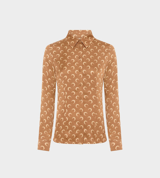 Marine Serre - Moon Printed Flou Button Up Shirt