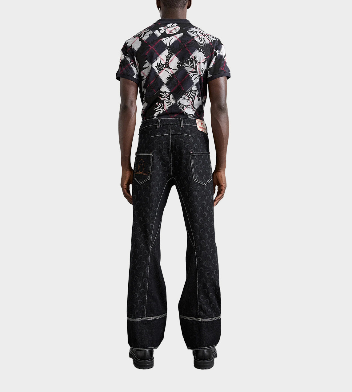 Marine Serre - Moon Laser Denim Curved Jeans (M)