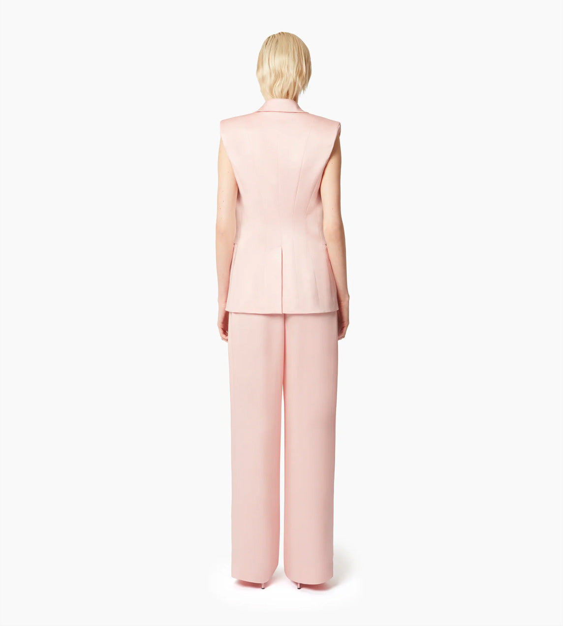 Nina Ricci - Double-Breasted Sleeveless Jacket Pink