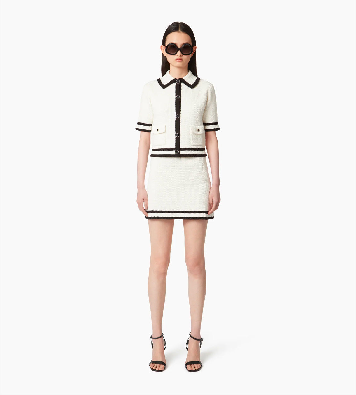 Nina Ricci - Mini Skirt In Tweed White