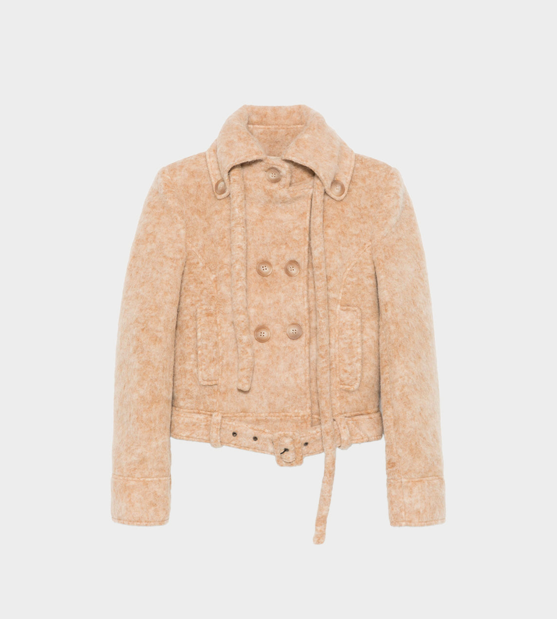 High collar jacket Beige