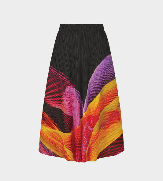 PLEATS PLEASE - Spectrum Magenta Flare Skirt