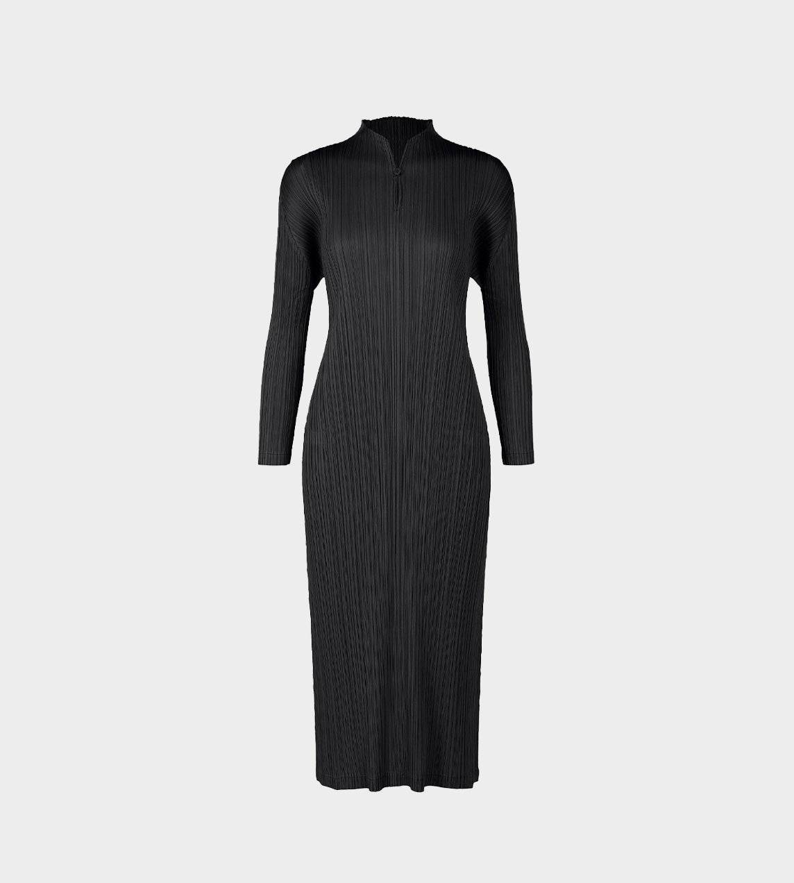 Pleats please Issey Miyake - Mandarin Midi Dress Blk