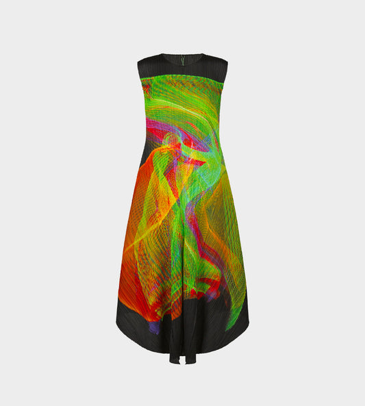 PLEAT PLEASE - Spectrum Bright Green Dress