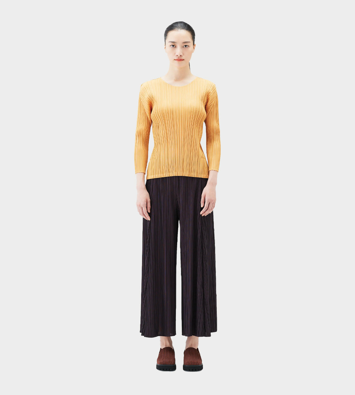 PLEATS PLEASE ISSEY MIYAKE - MC Sept Wide Leg Pants Chocolate