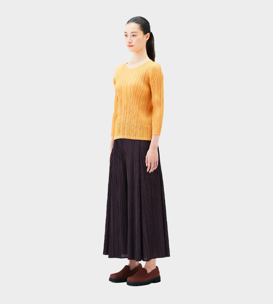 PLEATS PLEASE ISSEY MIYAKE - MC Sept Wide Leg Pants Chocolate