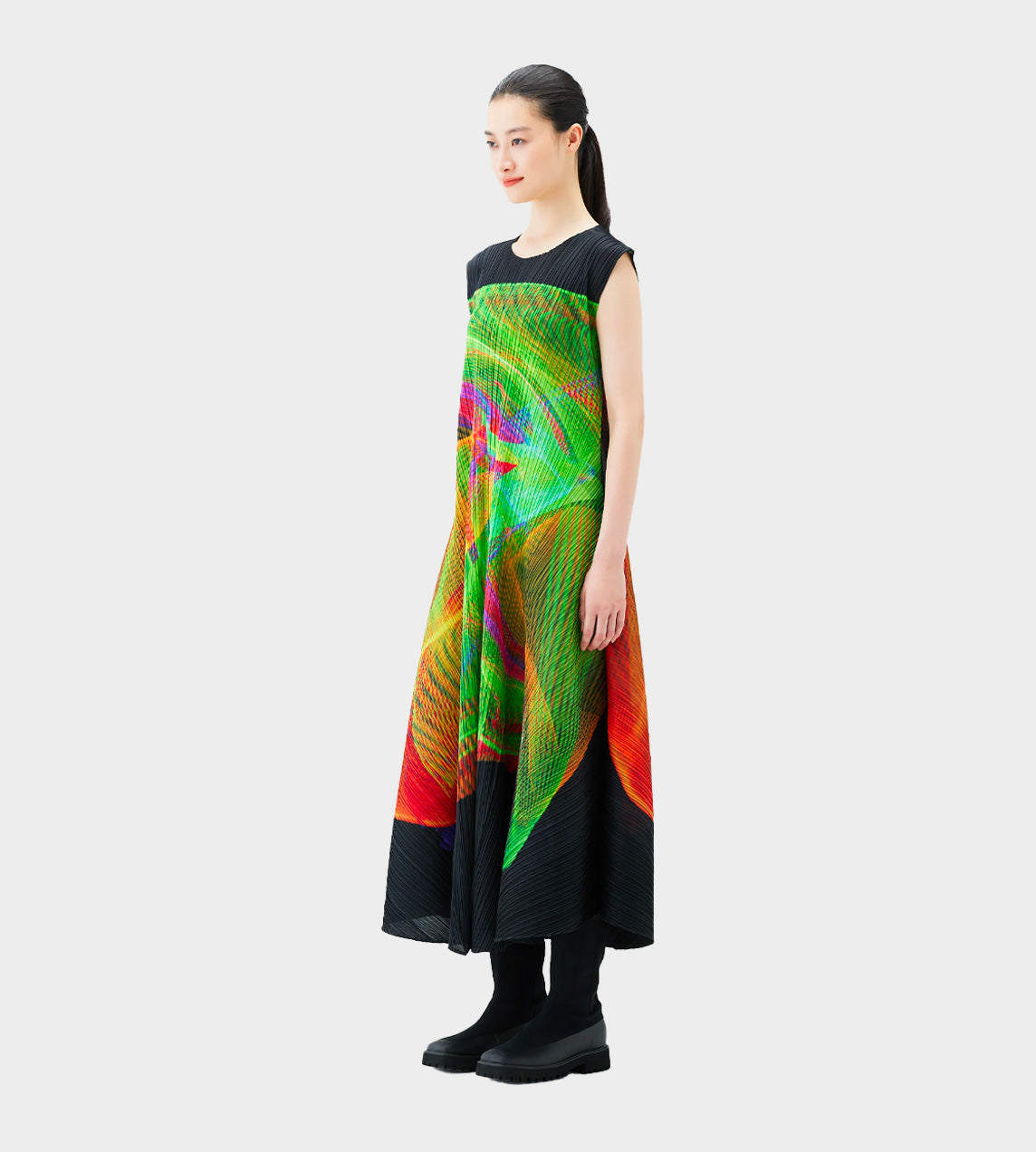 PLEAT PLEASE - Spectrum Bright Green Dress