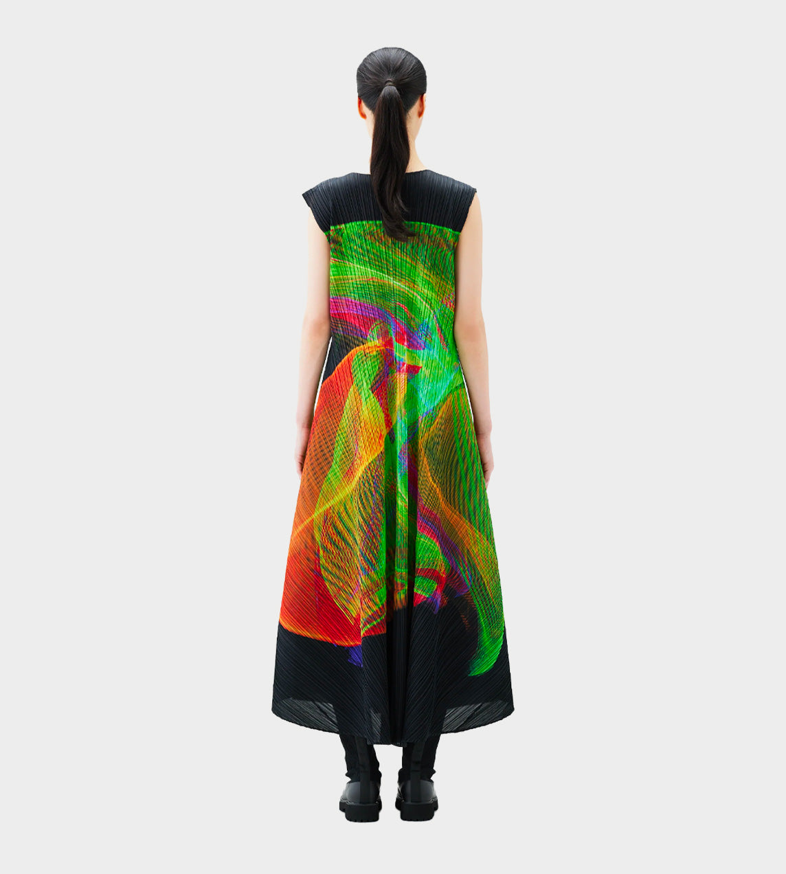 PLEAT PLEASE - Spectrum Bright Green Dress