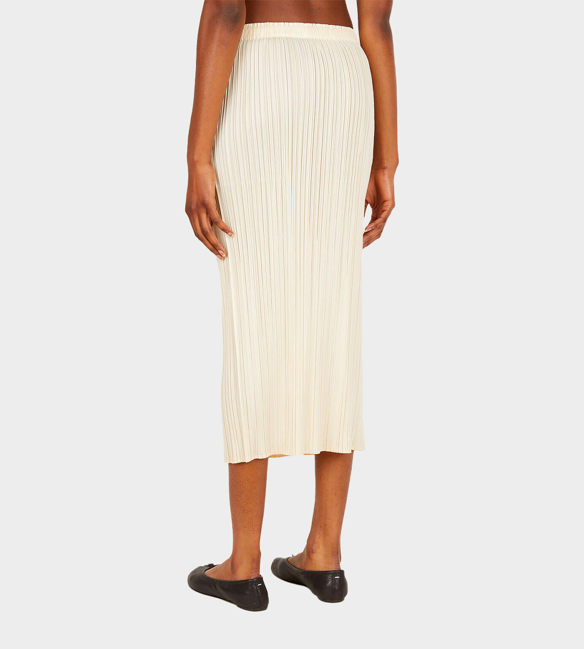 Basic Pleated Skirt Beige