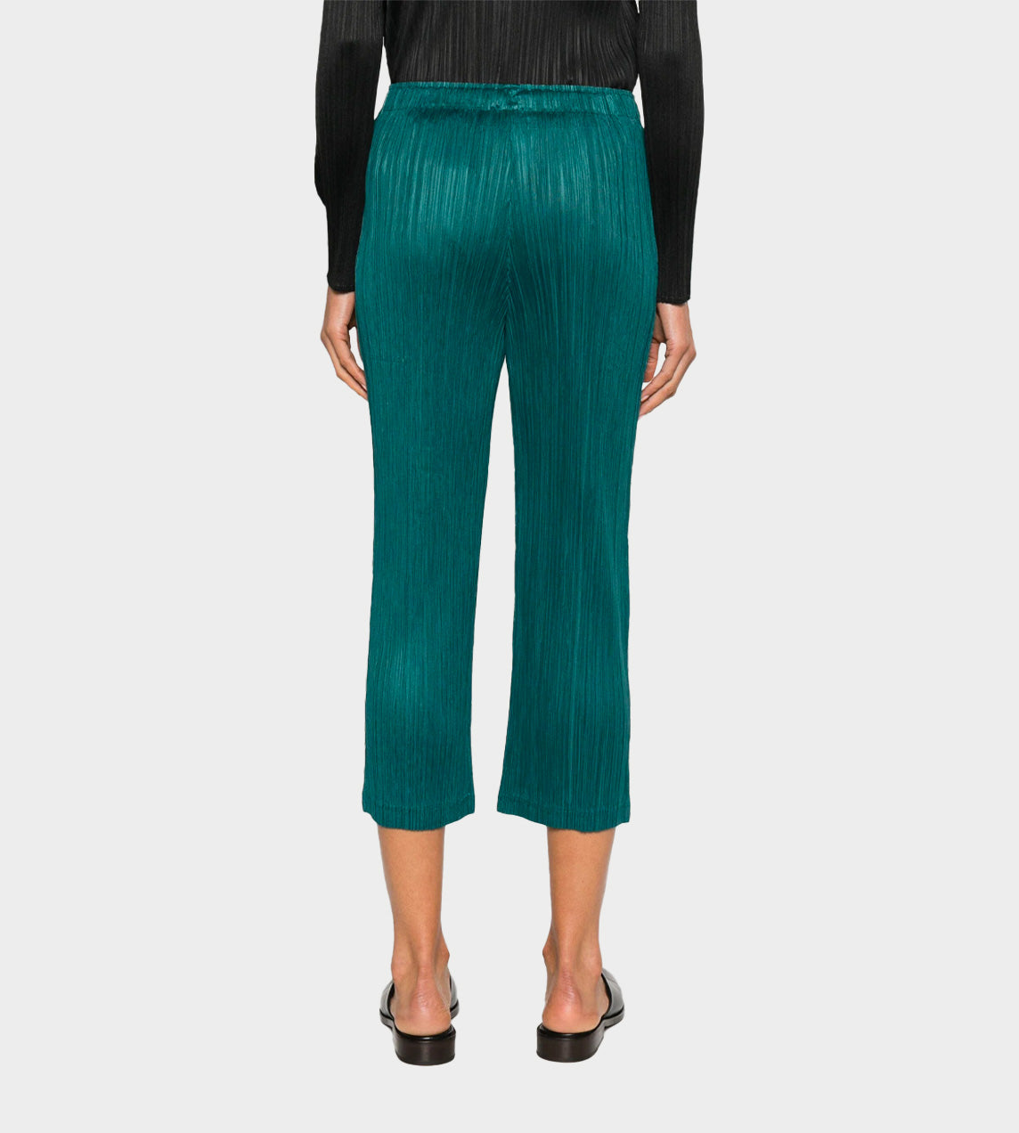 Thicker Pleat Cropped Pants Turq.Green