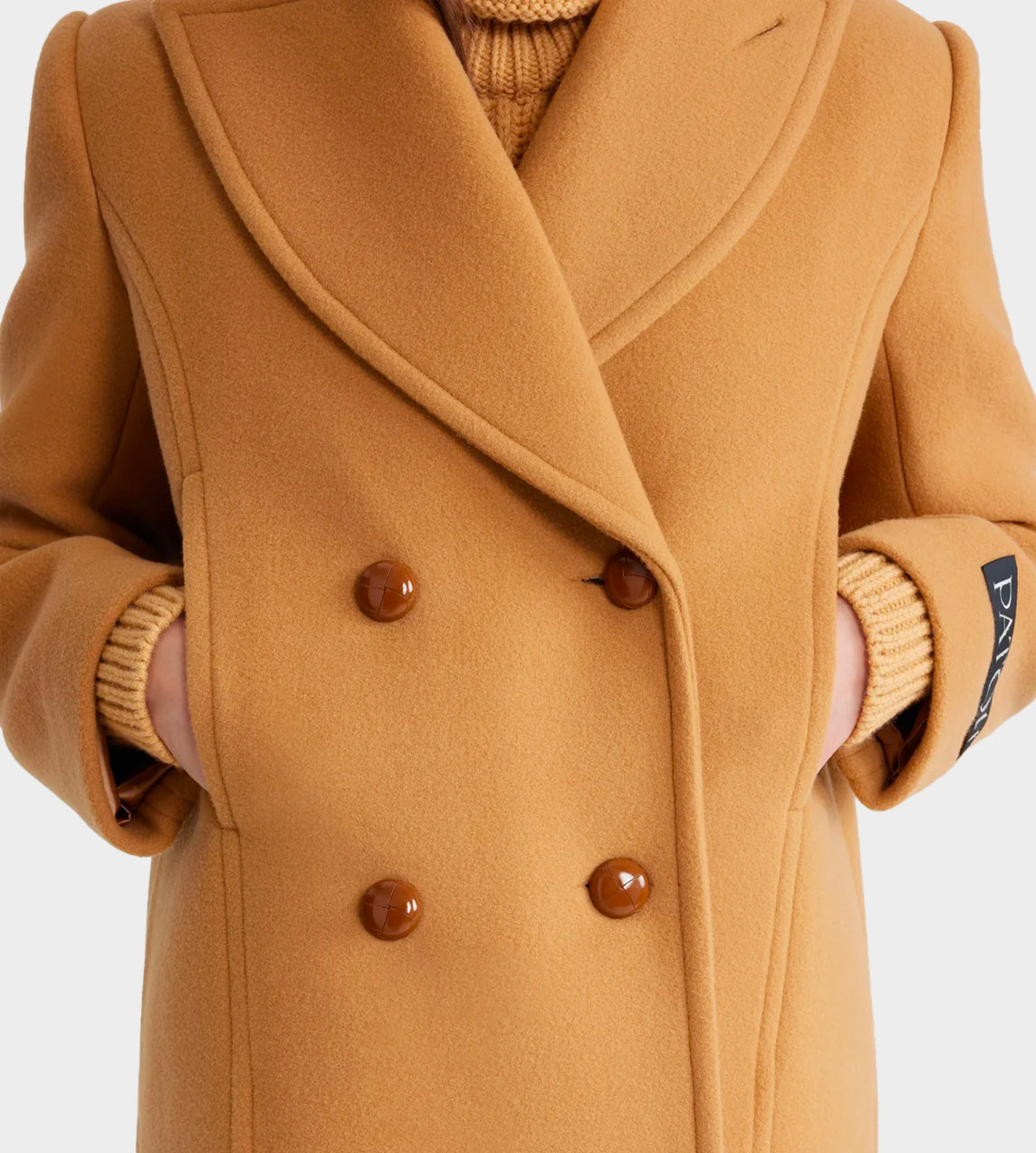 Patou - Soft Tailored Coat Biscuit