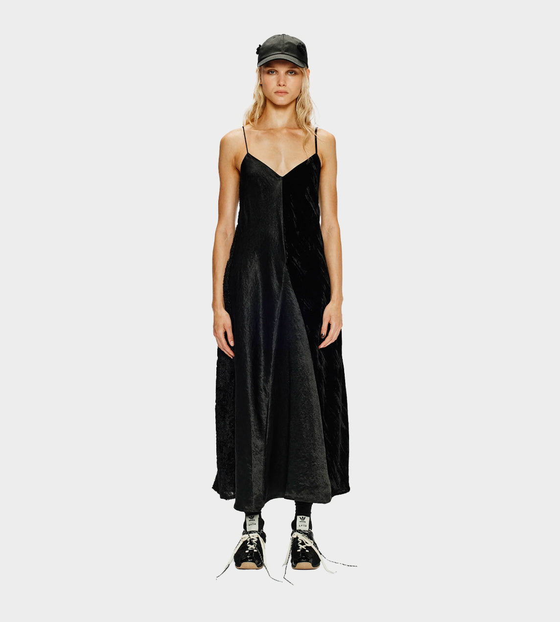 Bias Slip Dress Black