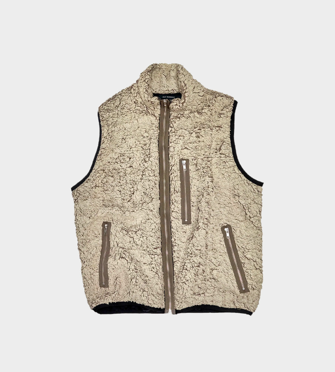 Camper Vest Painted Sherpa Off White