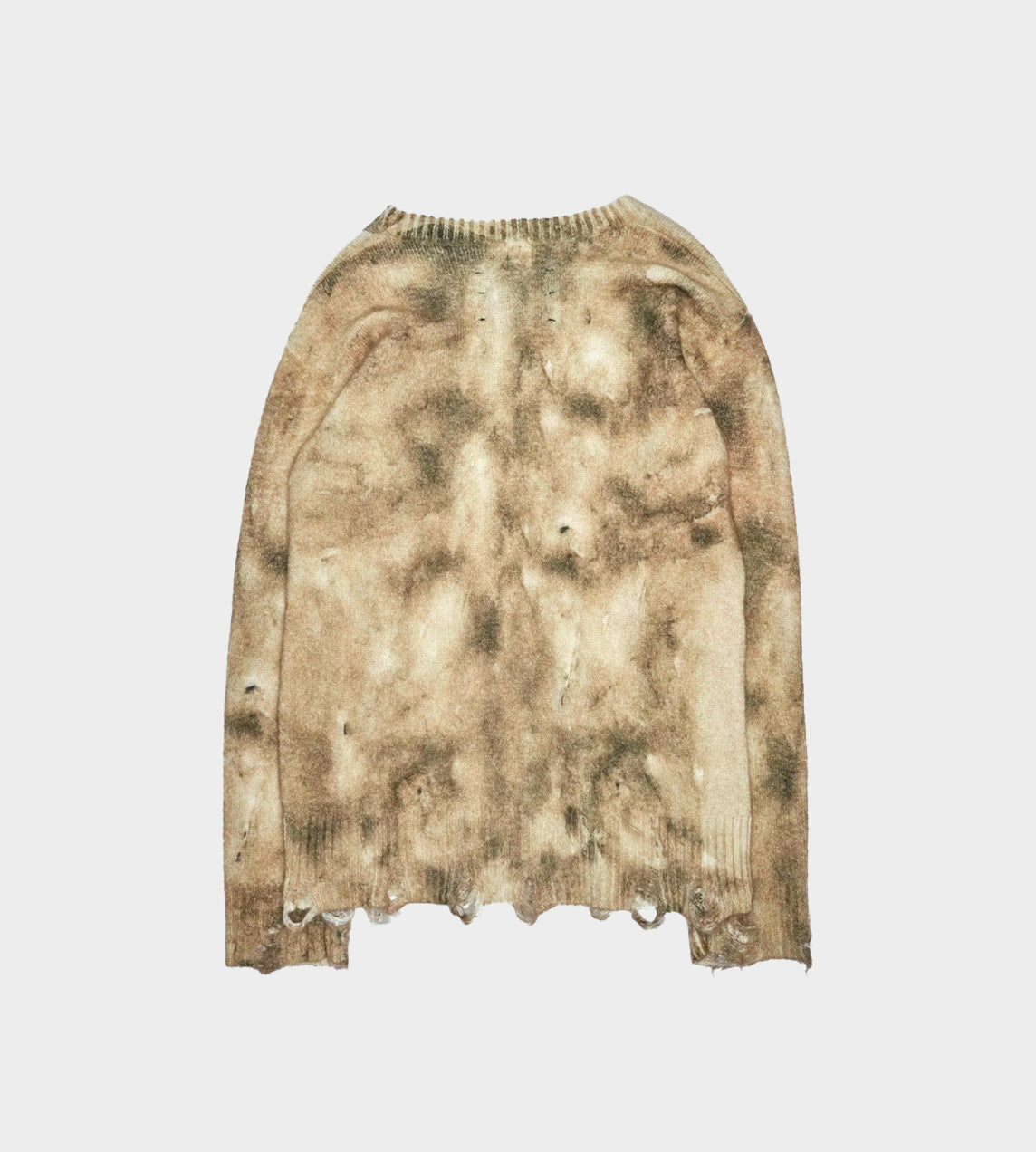 Song For The Mute - Digital Print Oversized Sweater Beige