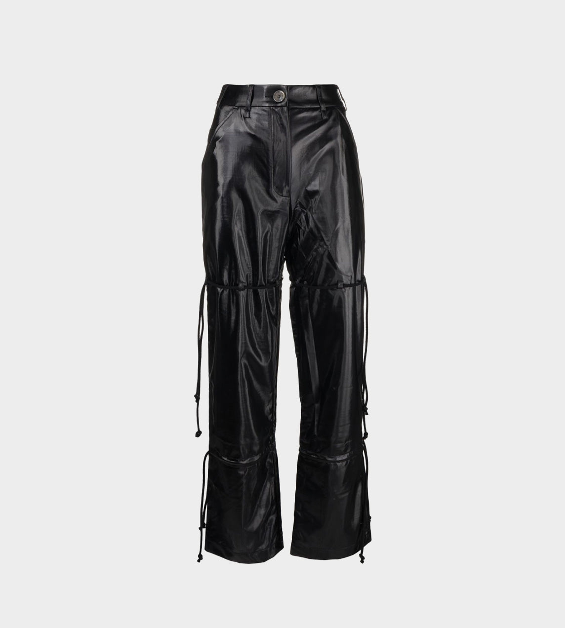 Song For The Mute - Coated Wool Dress Pant Black