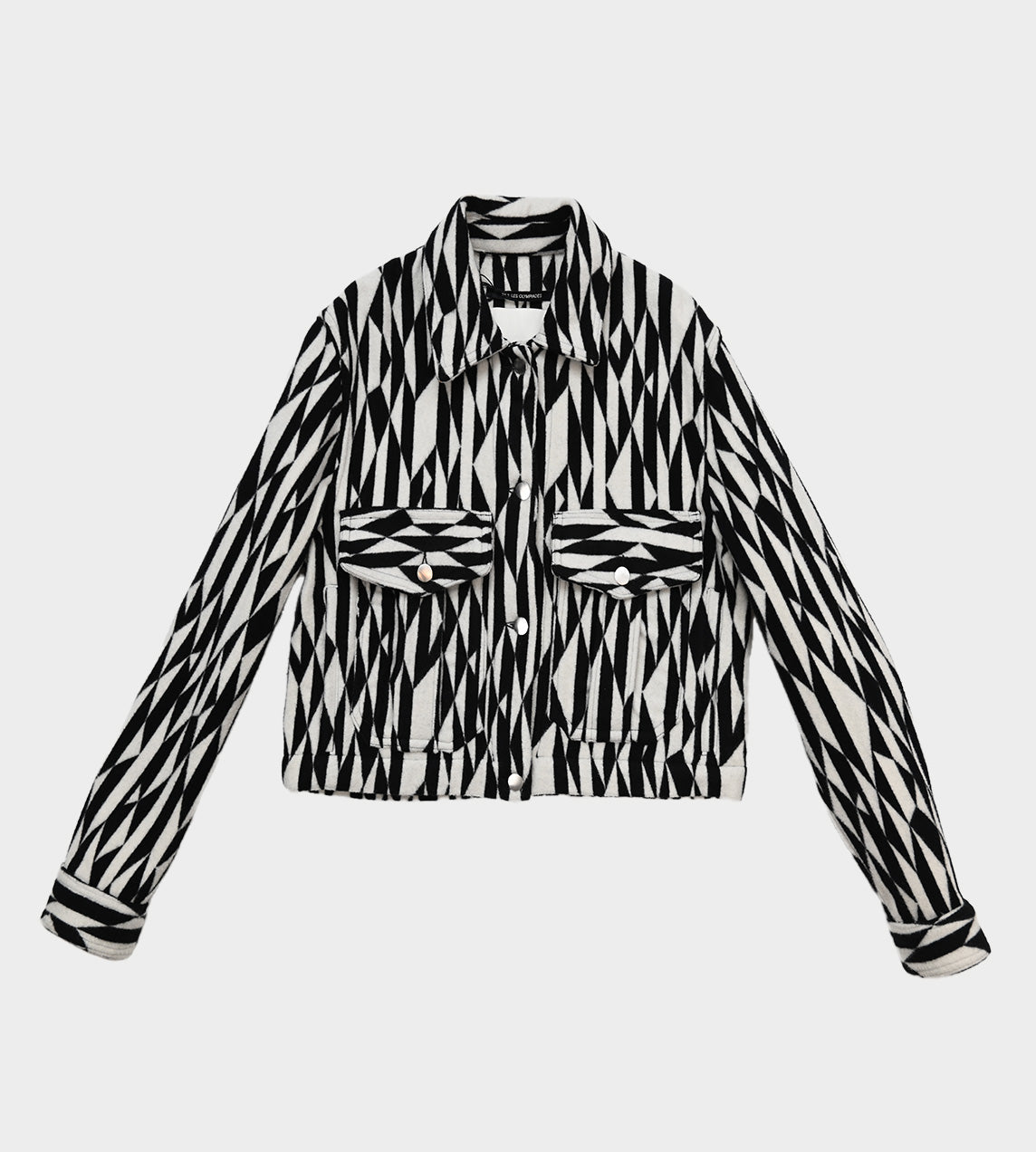 Song For The Mute - Military Optical Print Jacket Black/White