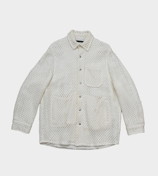 Song For The Mute - Basketweave Painters Jacket White