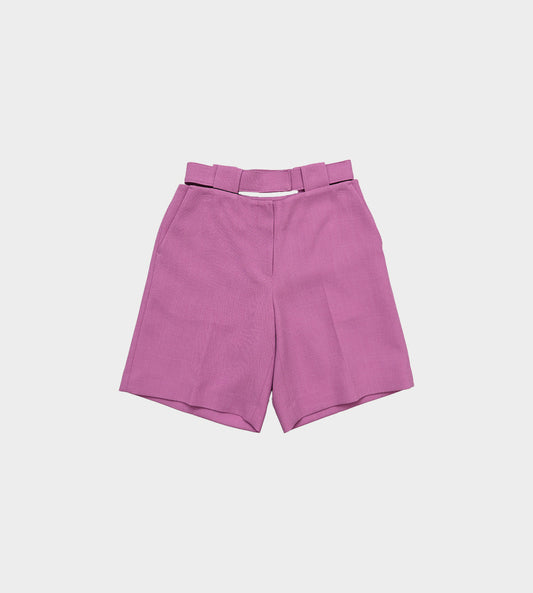 System - Cut-out Waistband Shorts Violet