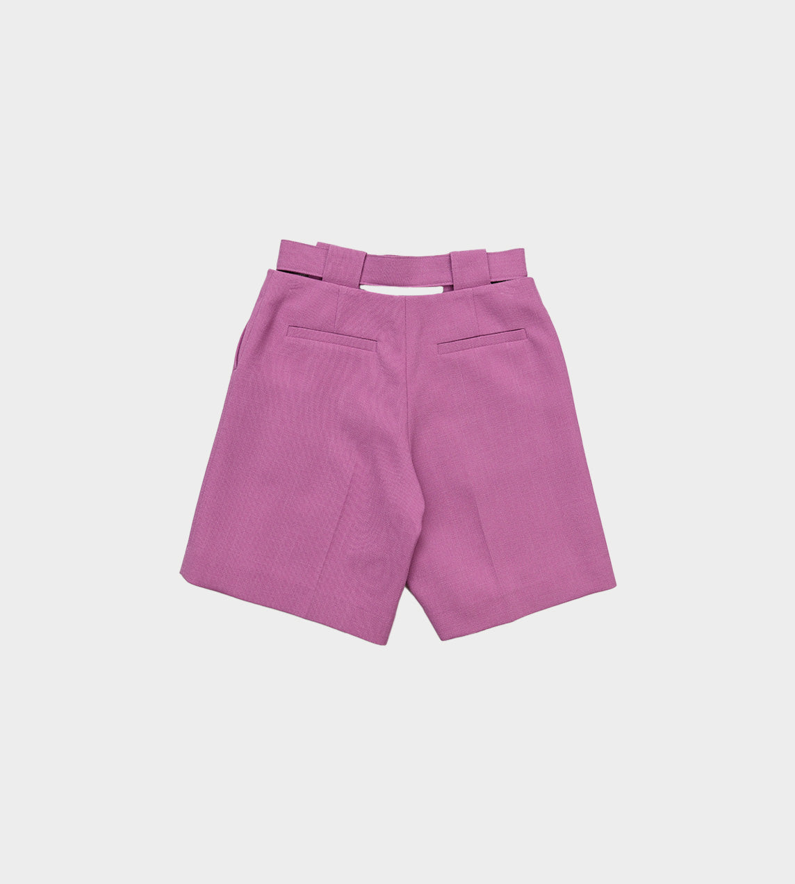 System - Cut-out Waistband Shorts Violet