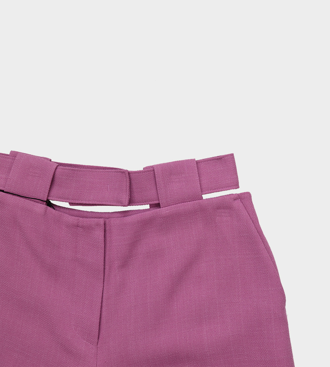 System - Cut-out Waistband Shorts Violet