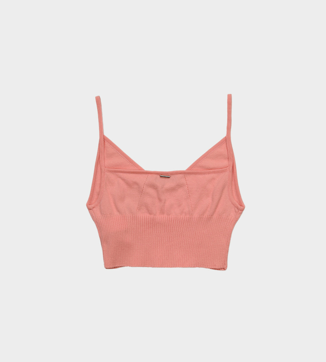 System - Cropped Pointelle Tank Coral