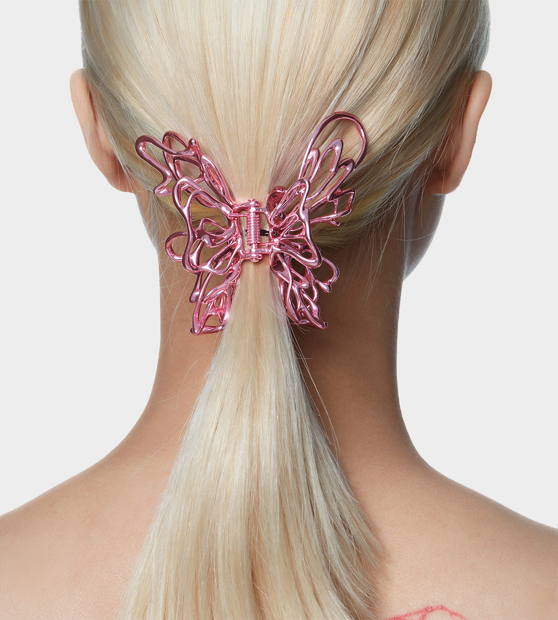 YVMIN - Liquefied Butterfly Hair Claw Clip PINK