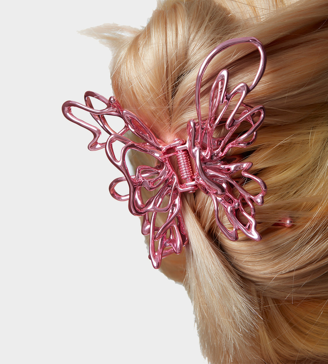 YVMIN - Liquefied Butterfly Hair Claw Clip PINK