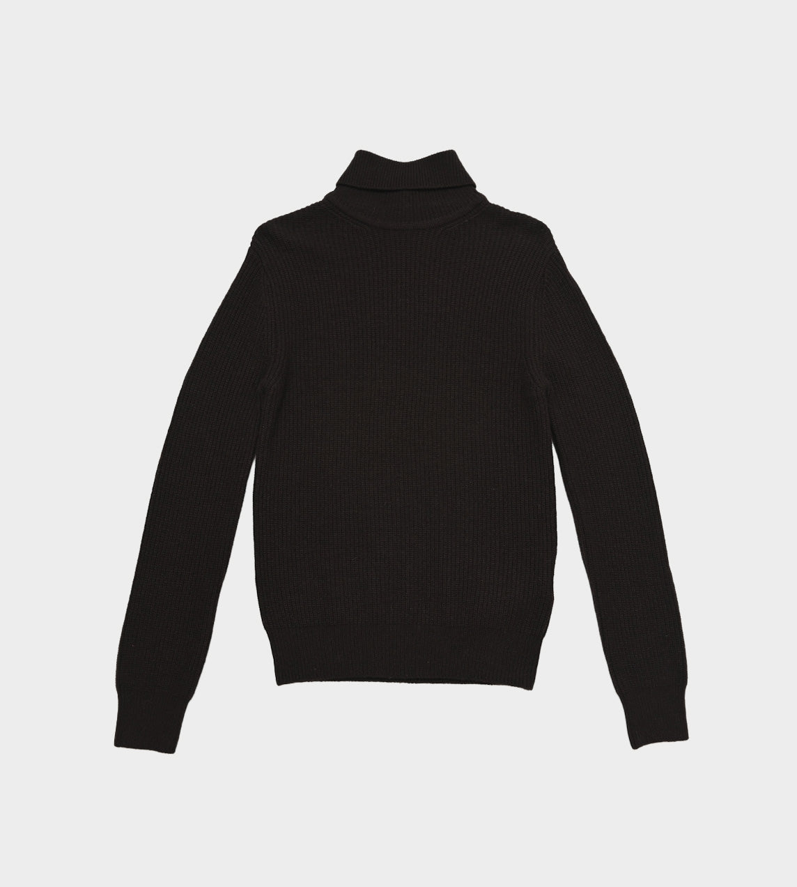 System - Basic Rib Turtleneck Dark Brown