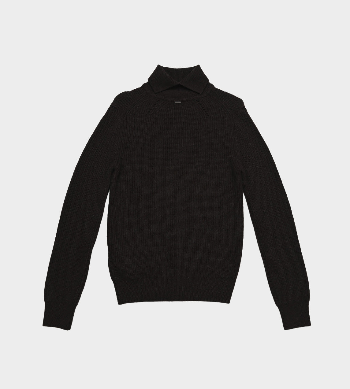 System - Basic Rib Turtleneck Dark Brown