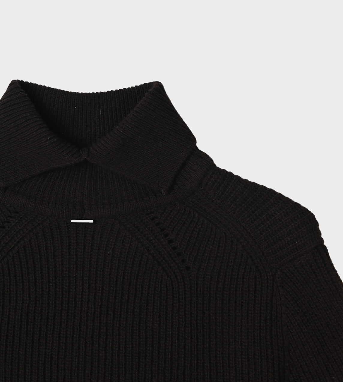 System - Basic Rib Turtleneck Dark Brown