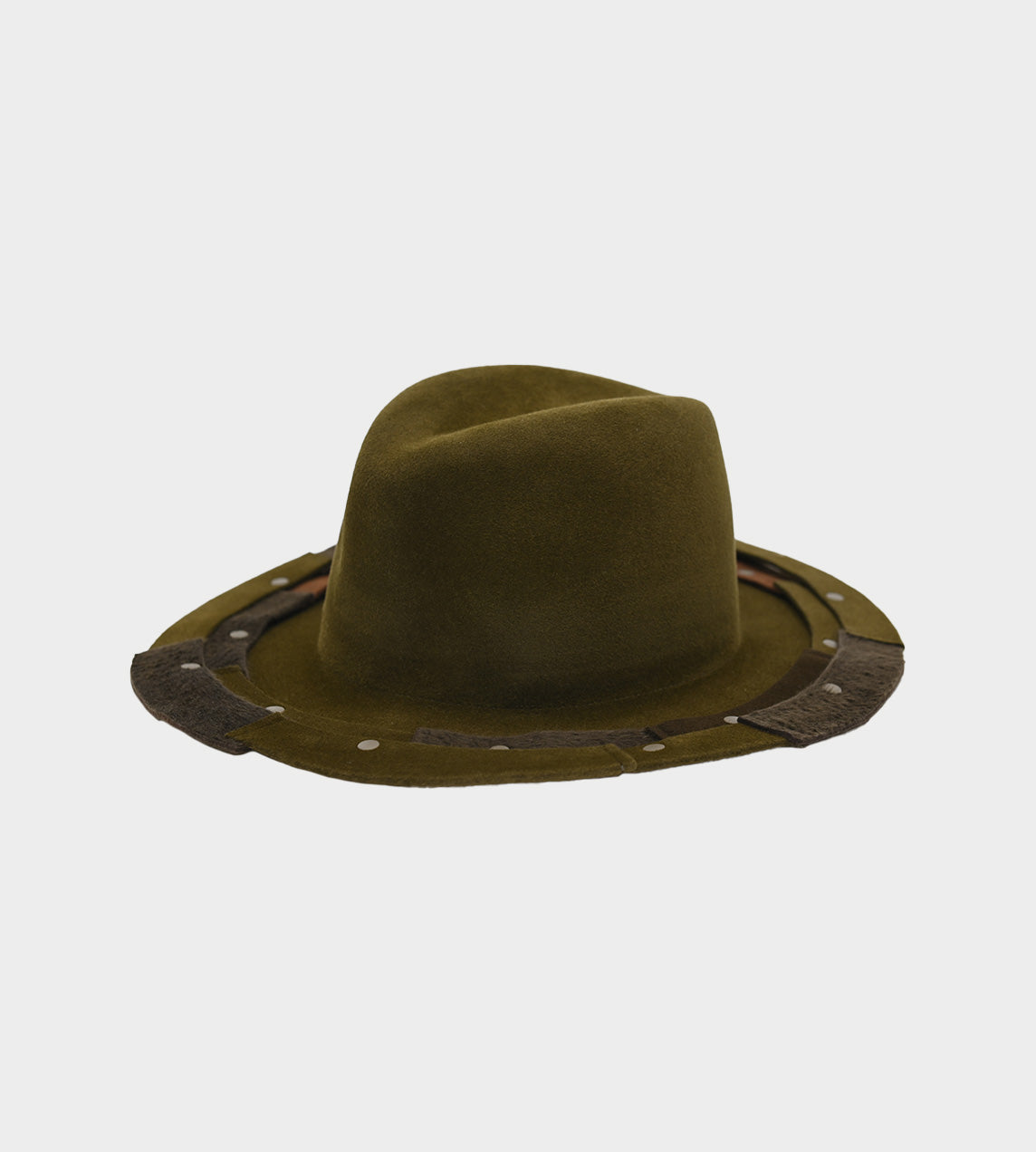 Kijima Takayuki - Stud Detail Fedora Olive Green