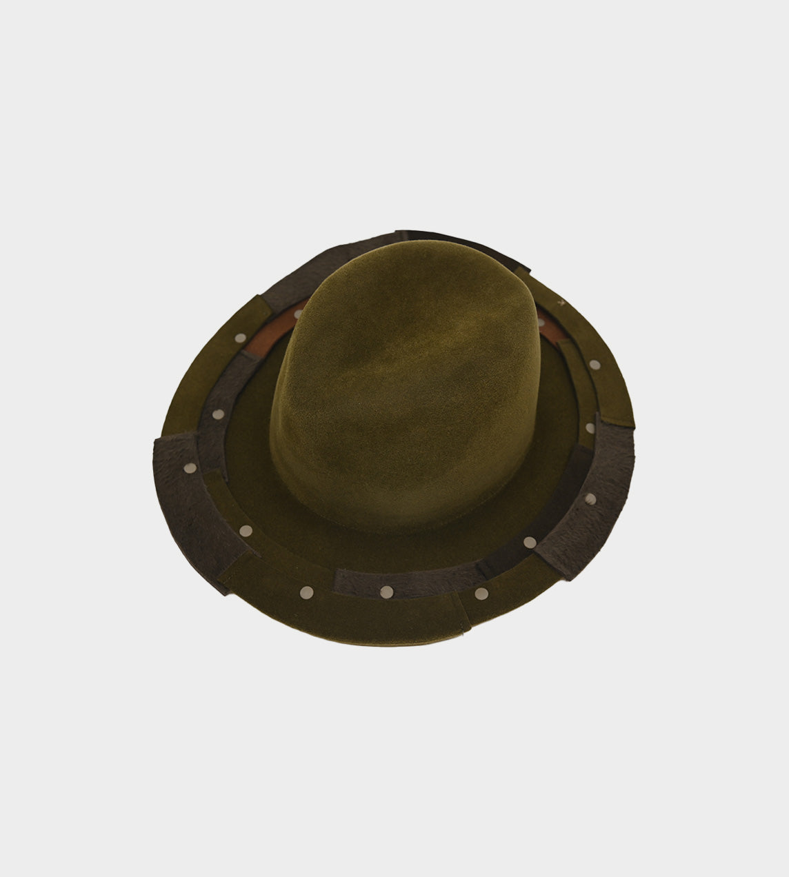 Kijima Takayuki - Stud Detail Fedora Olive Green