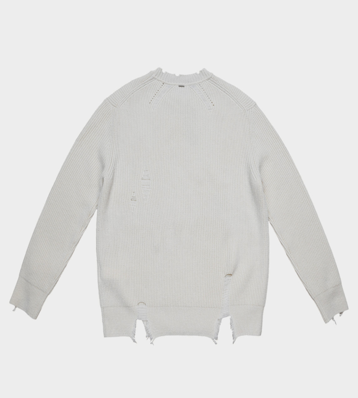 System - Destroyed Knit Top Ivory