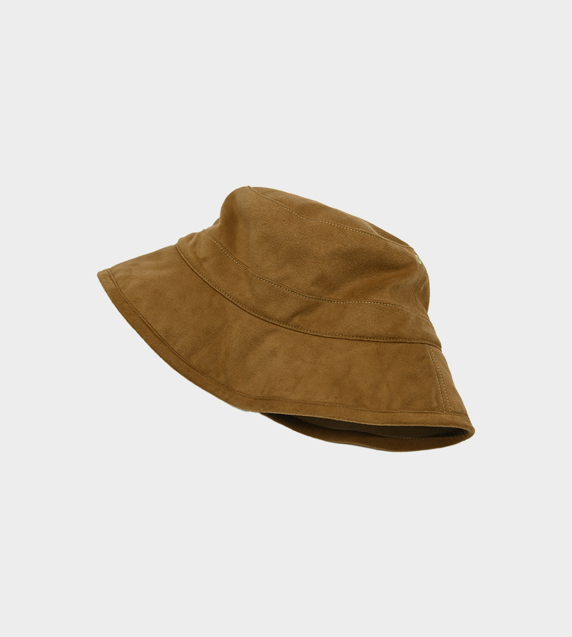 Kijima Takayuki - Faux Leather Brim Bucket Camel