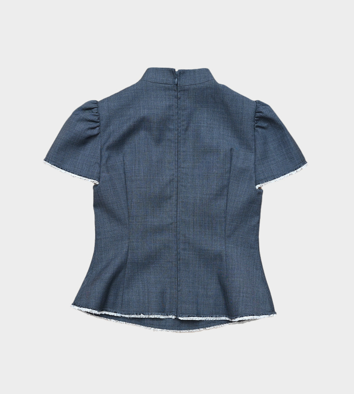 ShuShu/Tong - Mandarin Collar Top Grey