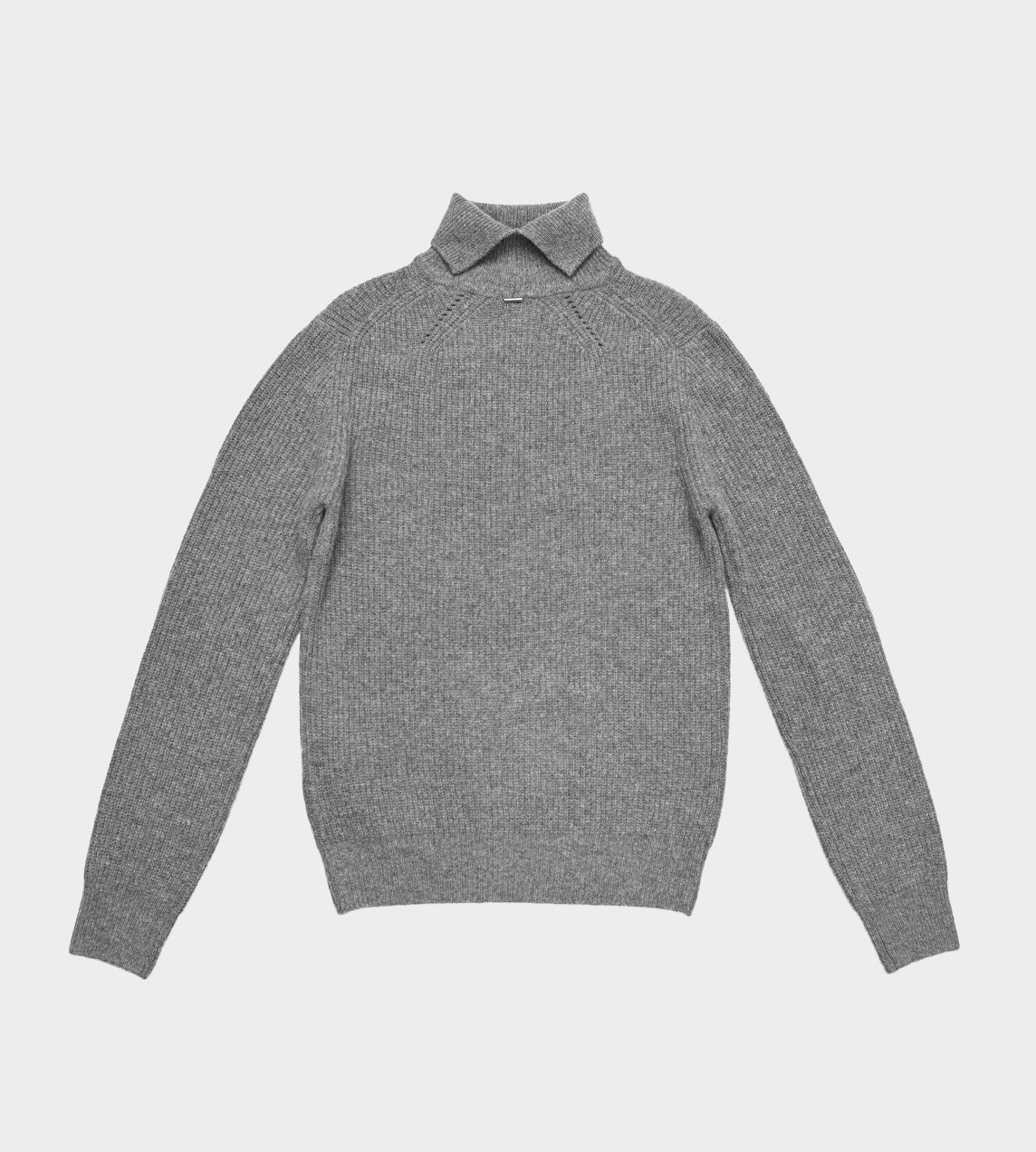 System - Basic Rib Turtleneck Dark Grey