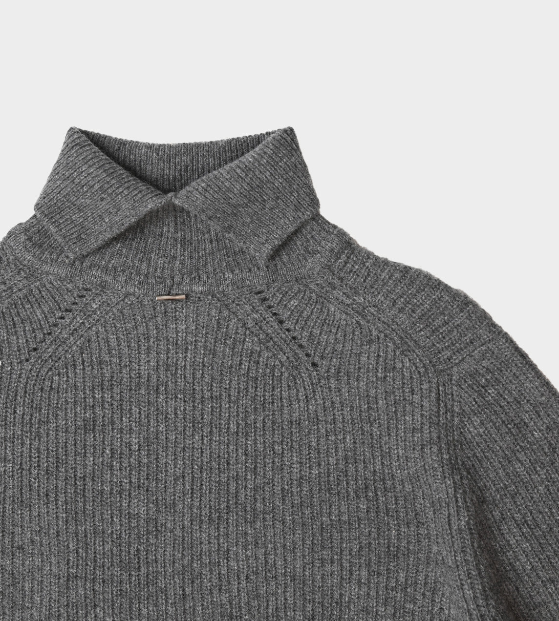 System - Basic Rib Turtleneck Dark Grey