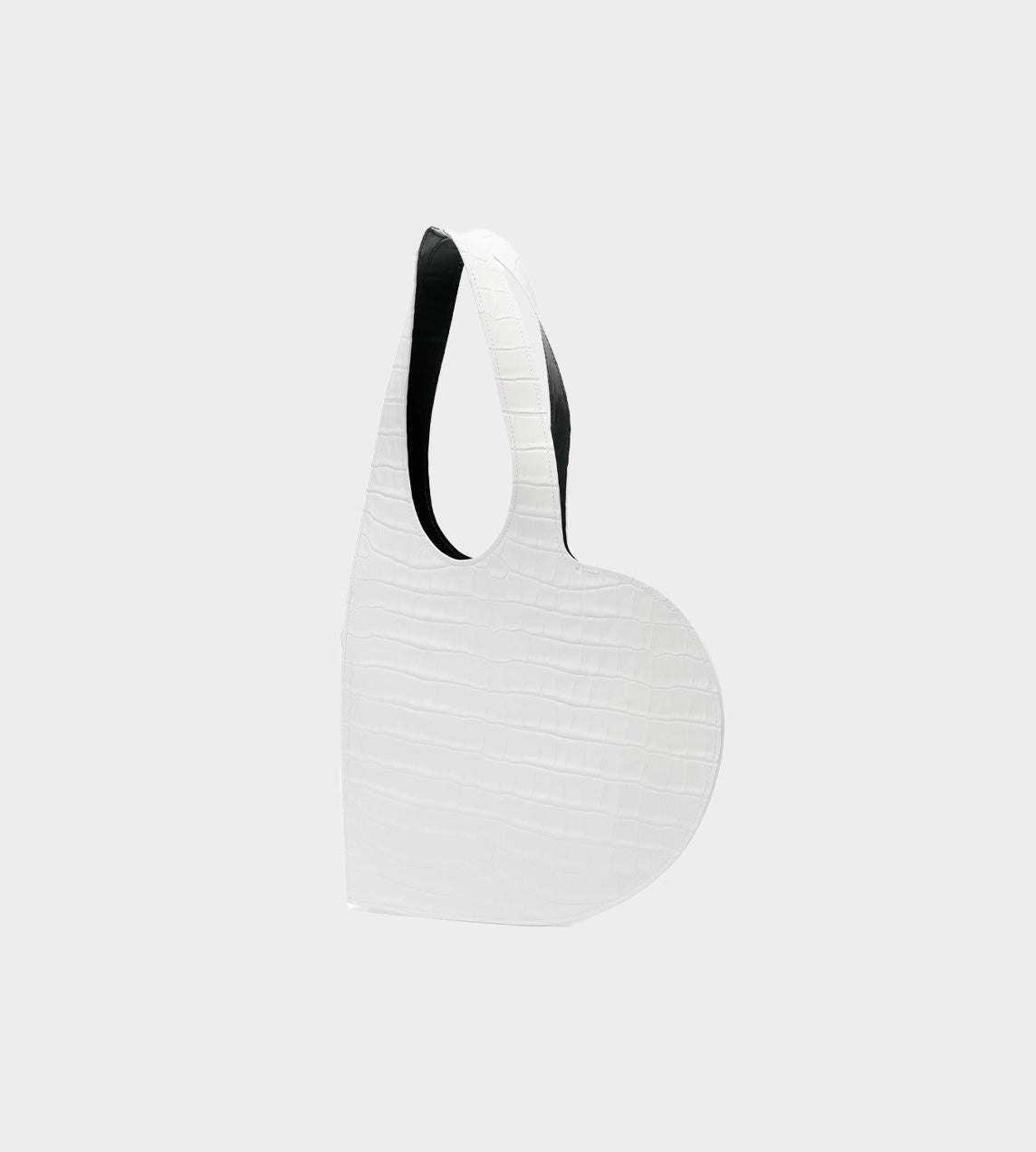 COPERNI - Croco Mini Heart Tote White