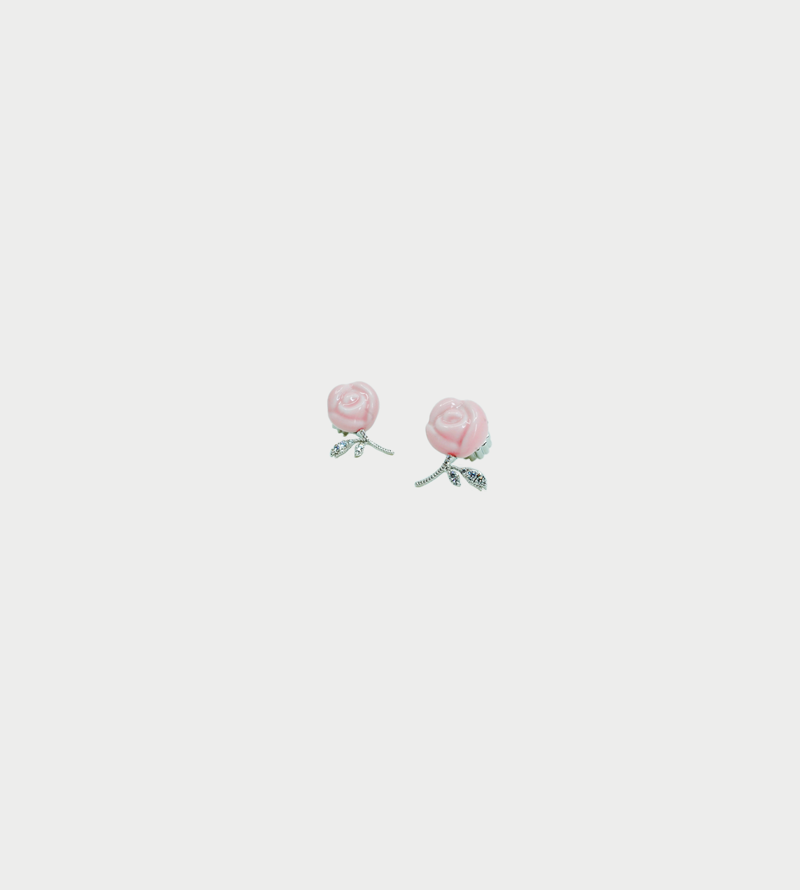 Shushu/Tong - Ceramic Rose Earring Pink