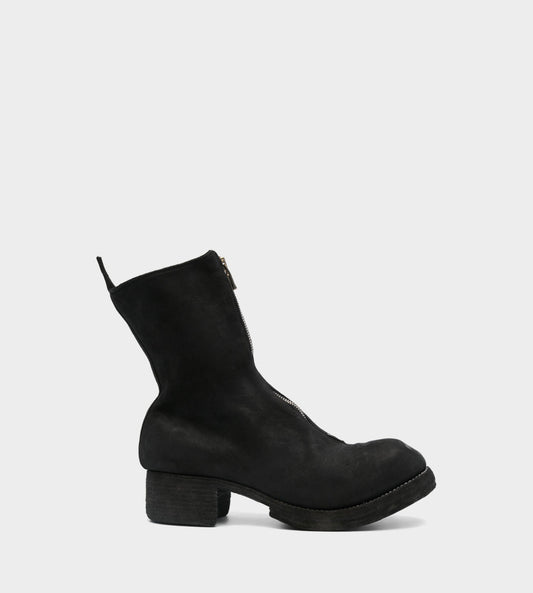 GUIDI - PL2 Front Zip Mid Boot Sand Black