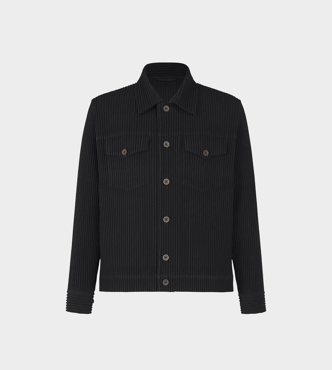 Homme Plisse Issey Miyake - Wool-like Pleated Jacket Black