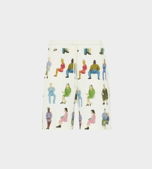 JW Anderson - Printed Waffle Shorts White