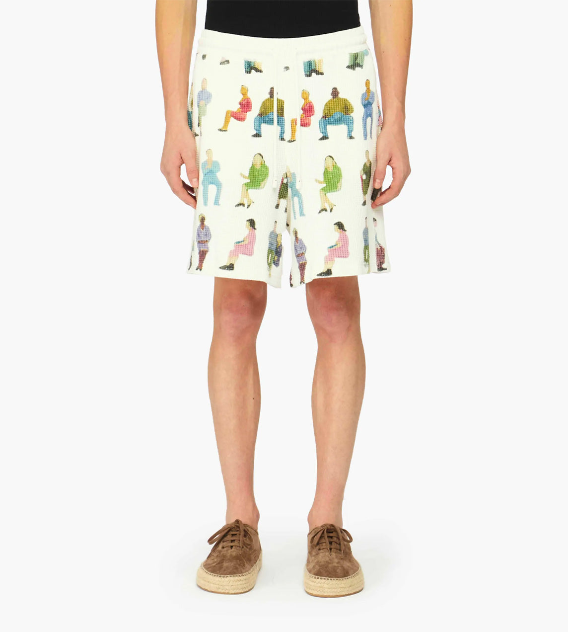 JW Anderson - Printed Waffle Shorts White