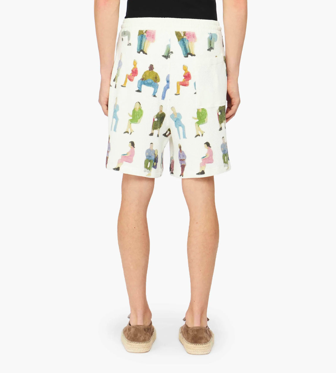 JW Anderson - Printed Waffle Shorts White