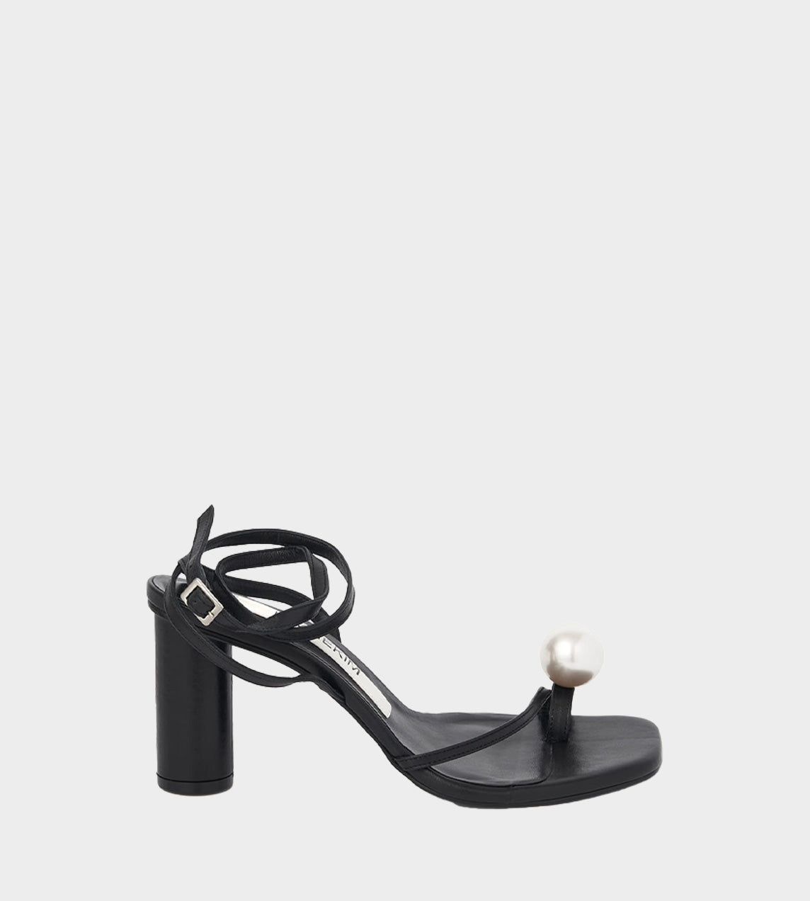 Pearl Toe Sandals Black