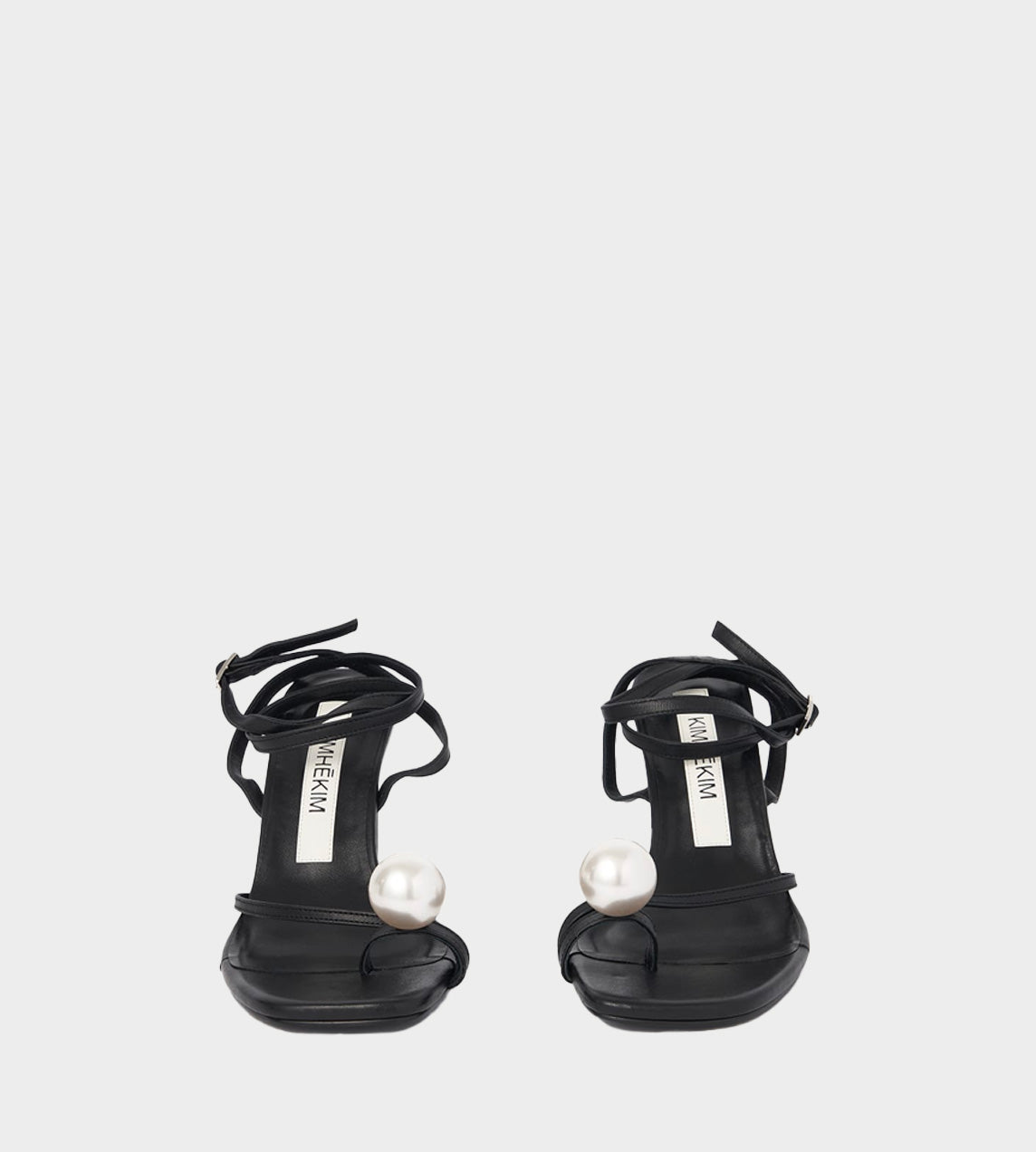 Pearl Toe Sandals Black