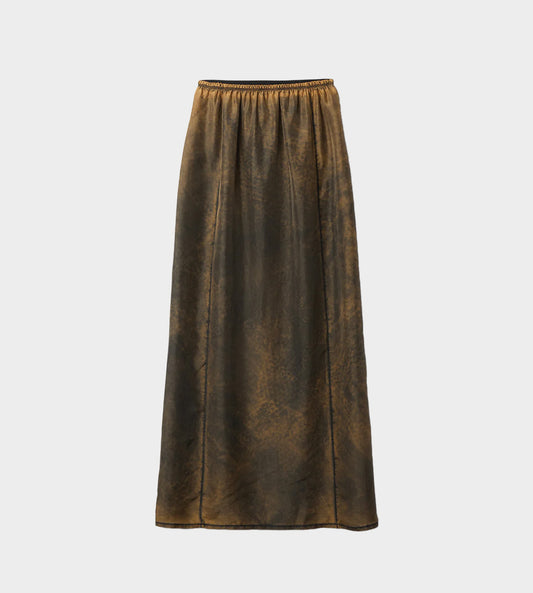 Rusted Silky Maxi Skirt